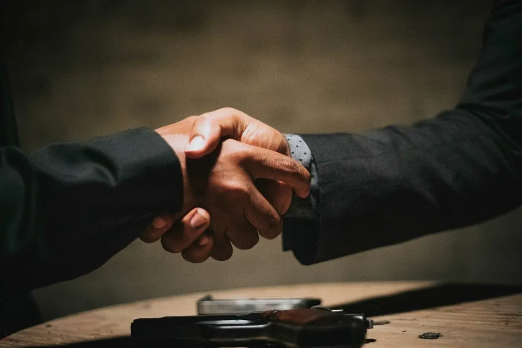 business people shaking hands
