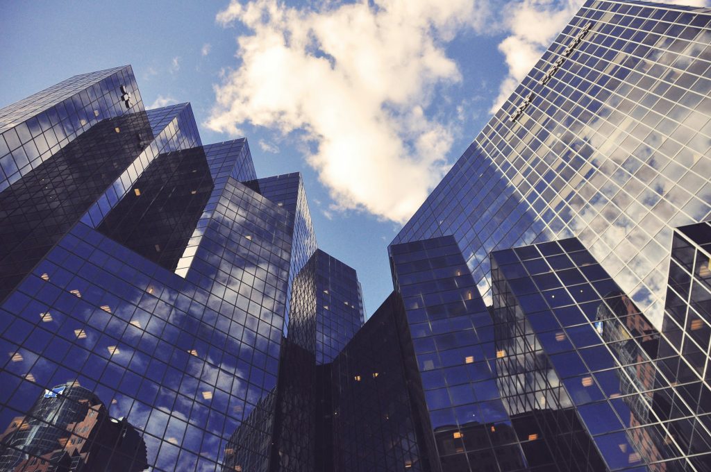 skyscraper buildings from ground